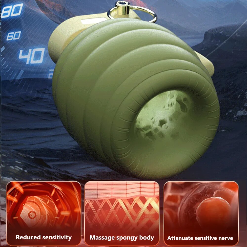 Ultimate Edge-Enhancing Grenade Shaped Male Masturbator